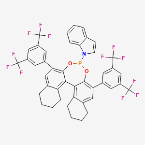 1-[10,16-bis[3,5-bis(trifluoromethyl)phenyl]-12,14-dioxa-13-phosphapentacyclo[13.8.0.02,11.03,8.018,23]tricosa-1(23),2,8,10,15,17-hexaen-13-yl]indole