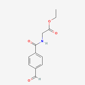 molecular formula C12H13NO4 B1407157 Ethyl 2-(4-formylbenzamido)acetate CAS No. 1987453-37-1