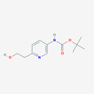molecular formula C12H18N2O3 B1407158 5-(Boc-amino)pyridine-2-ethanol CAS No. 1260802-13-8