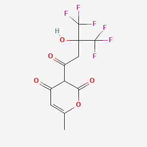 2H-Pyran-2,4(3H)-dione, 3-(3-hydroxy-4,4,4-trifluoro-3-trifluoromethylbutyryl)-6-methyl-