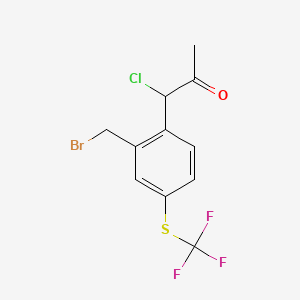 1-(2-(Bromomethyl)-4-(trifluoromethylthio)phenyl)-1-chloropropan-2-one