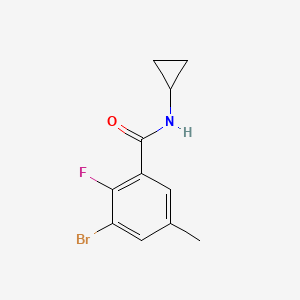 3-Bromo-N-cyclopropyl-2-fluoro-5-methylbenzamide