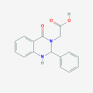 molecular formula C16H14N2O3 B1407162 2-(4-Oxo-2-phenyl-1,2-dihydroquinazolin-3(4H)-yl)acetic acid CAS No. 1269529-74-9