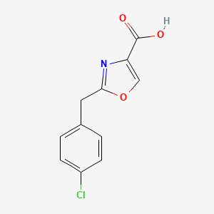 molecular formula C11H8ClNO3 B1407163 2-(4-Chlorobenzyl)oxazole-4-carboxylic Acid CAS No. 1368958-26-2