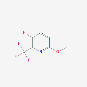 molecular formula C7H5F4NO B1407166 3-Fluoro-6-methoxy-2-(trifluoromethyl)pyridine CAS No. 1227564-54-6