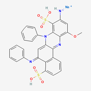 Sodium;(11-methoxy-7-phenyl-5-phenylimino-4,8-disulfobenzo[a]phenazin-9-yl)azanide