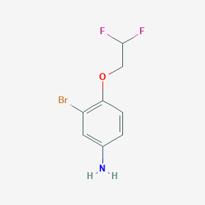 molecular formula C8H8BrF2NO B1407170 3-溴-4-(2,2-二氟乙氧基)苯胺 CAS No. 1553616-30-0