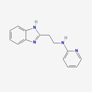 molecular formula C14H14N4 B1407172 N-[2-(1H-Bencimidazol-2-il)etil]piridin-2-amina CAS No. 1785760-90-8