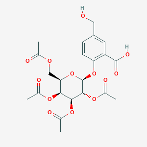 5-(Hydroxymethyl)-2-(((2S,3R,4S,5S,6R)-3,4,5-triacetoxy-6-(acetoxymethyl)tetrahydro-2H-pyran-2-yl)oxy)benzoic acid