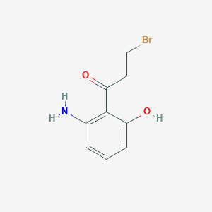 molecular formula C9H10BrNO2 B14071734 1-(2-Amino-6-hydroxyphenyl)-3-bromopropan-1-one 