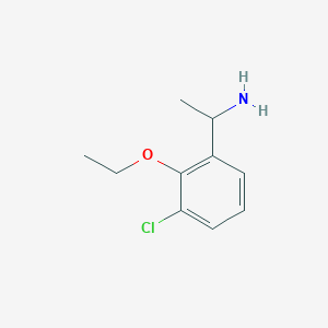 molecular formula C10H14ClNO B1407174 1-(3-Chloro-2-ethoxyphenyl)-ethylamine CAS No. 1225522-64-4
