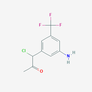 1-(3-Amino-5-(trifluoromethyl)phenyl)-1-chloropropan-2-one