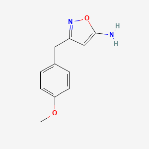 molecular formula C11H12N2O2 B1407175 3-(4-Methoxybenzyl)isoxazol-5-amine CAS No. 1225687-80-8