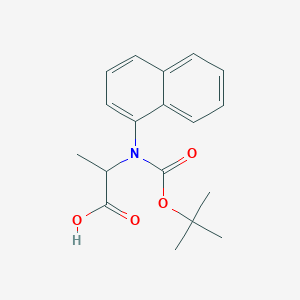 molecular formula C18H21NO4 B14071767 (R)-2-(tert-butoxycarbonyl(naphthalen-1-yl)amino)propanoic acid 