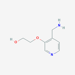 molecular formula C8H12N2O2 B1407178 2-(4-(Aminomethyl)pyridin-3-yloxy)ethanol CAS No. 1537804-78-6