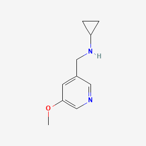 molecular formula C10H14N2O B1407179 Cyclopropyl-(5-methoxypyridin-3-ylmethyl)-amine CAS No. 1545091-51-7