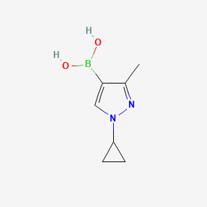 molecular formula C7H11BN2O2 B14071791 (1-Cyclopropyl-3-methyl-1H-pyrazol-4-yl)boronic acid 