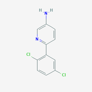 molecular formula C11H8Cl2N2 B1407180 6-(2,5-Dichlorophenyl)pyridin-3-amine CAS No. 1361790-84-2