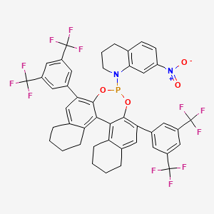 1-[10,16-bis[3,5-bis(trifluoromethyl)phenyl]-12,14-dioxa-13-phosphapentacyclo[13.8.0.02,11.03,8.018,23]tricosa-1(23),2,8,10,15,17-hexaen-13-yl]-7-nitro-3,4-dihydro-2H-quinoline