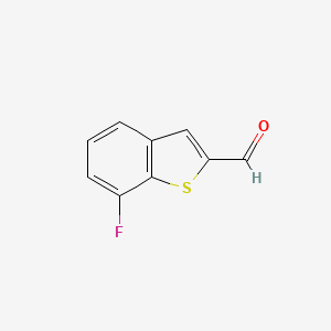 molecular formula C9H5FOS B1407184 7-Fluorobenzo[b]thiophene-2-carbaldehyde CAS No. 698367-34-9