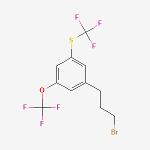 1-(3-Bromopropyl)-3-(trifluoromethoxy)-5-(trifluoromethylthio)benzene