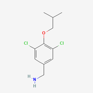molecular formula C11H15Cl2NO B1407189 3,5-Dichloro-4-isobutoxybenzylamine CAS No. 1540052-82-1