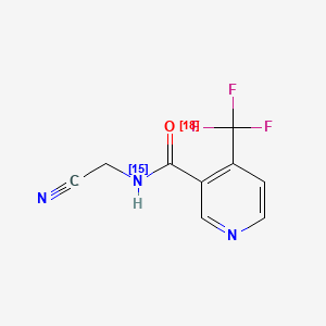 N-(cyanomethyl)-4-(trifluoromethyl)pyridine-3-(15N,18O)carboxamide