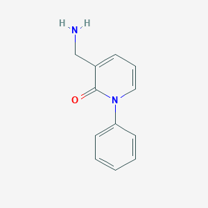 molecular formula C12H12N2O B1407202 3-(aminomethyl)-1-phenylpyridin-2(1H)-one CAS No. 933735-28-5