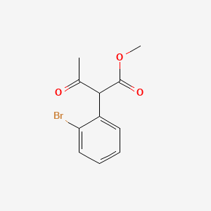 molecular formula C11H11BrO3 B1407203 Methyl 2-(2-bromophenyl)-3-oxobutanoate CAS No. 1243144-97-9