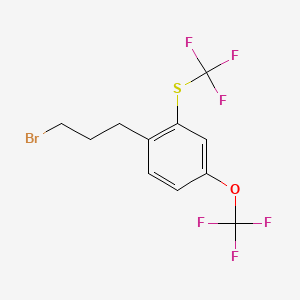 1-(3-Bromopropyl)-4-(trifluoromethoxy)-2-(trifluoromethylthio)benzene