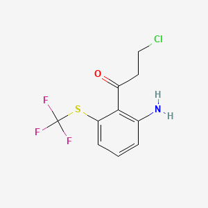 1-(2-Amino-6-(trifluoromethylthio)phenyl)-3-chloropropan-1-one