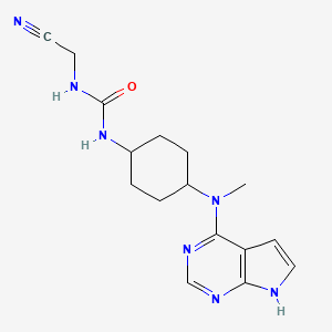 1-(cyanomethyl)-3-[4-[methyl(7H-pyrrolo[2,3-d]pyrimidin-4-yl)amino]cyclohexyl]urea