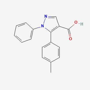 molecular formula C17H14N2O2 B1407207 5-(4-甲基苯基)-1-苯基-1H-吡唑-4-羧酸 CAS No. 936127-73-0
