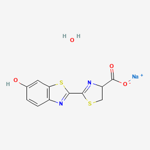 Sodium;2-(6-hydroxy-1,3-benzothiazol-2-yl)-4,5-dihydro-1,3-thiazole-4-carboxylate;hydrate