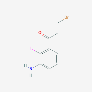 1-(3-Amino-2-iodophenyl)-3-bromopropan-1-one