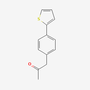 molecular formula C13H12OS B1407213 [4-(Thiophen-2-yl)phenyl]propan-2-one CAS No. 1368162-82-6