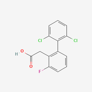 molecular formula C14H9Cl2FO2 B14072183 (2',6'-Dichloro-3-fluoro-biphenyl-2-yl)-acetic acid 