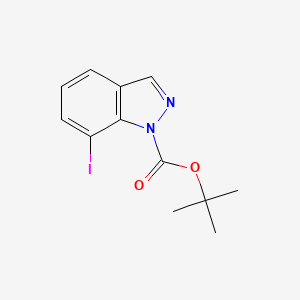 molecular formula C12H13IN2O2 B1407223 叔丁基 7-碘-1H-吲唑-1-羧酸酯 CAS No. 1286754-19-5