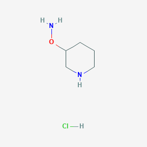 molecular formula C5H13ClN2O B1407226 O-(piperidin-3-yl)hydroxylamine hydrochloride CAS No. 160230-02-4