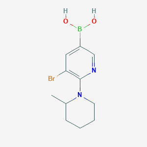 (5-Bromo-6-(2-methylpiperidin-1-yl)pyridin-3-yl)boronic acid