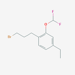 1-(3-Bromopropyl)-2-(difluoromethoxy)-4-ethylbenzene