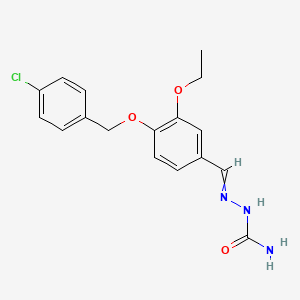 2-({4-[(4-Chlorophenyl)methoxy]-3-ethoxyphenyl}methylidene)hydrazine-1-carboxamide