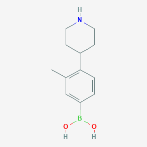 (3-Methyl-4-(piperidin-4-yl)phenyl)boronic acid