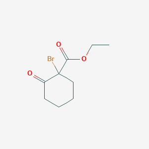 Cyclohexanecarboxylic acid, 1-bromo-2-oxo-, ethyl ester