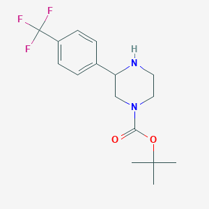 molecular formula C16H21F3N2O2 B1407238 叔丁基 3-[4-(三氟甲基)苯基]哌嗪-1-羧酸酯 CAS No. 886767-93-7