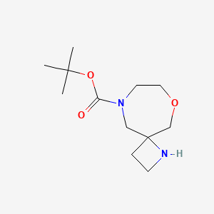 molecular formula C12H22N2O3 B1407239 9-Boc-6-氧杂-1,9-二氮杂螺[3.6]癸烷 CAS No. 1250998-87-8