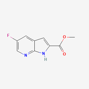 molecular formula C9H7FN2O2 B1407252 Methyl 5-fluoro-1H-pyrrolo[2,3-B]pyridine-2-carboxylate CAS No. 1234616-72-8