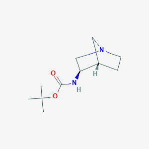 molecular formula C11H20N2O2 B1407263 (1R,3R,4S)-Rel-3-(boc-amino)-1-azabicyclo[2.2.1]heptane CAS No. 473795-32-3