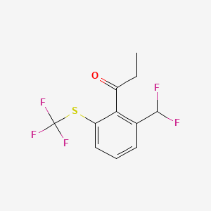 1-(2-(Difluoromethyl)-6-(trifluoromethylthio)phenyl)propan-1-one