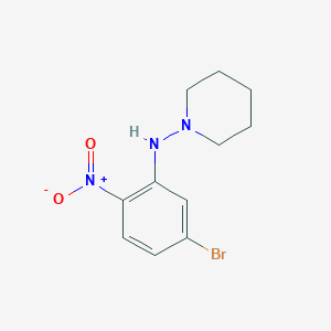4-Bromo-2-(piperidin-1-ylamino)nitrobenzene